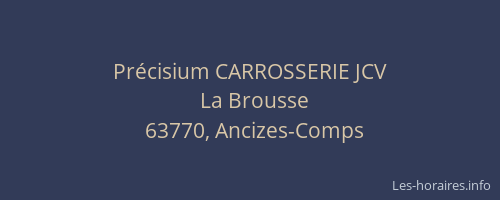 Précisium CARROSSERIE JCV