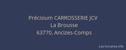 Pr&eacute;cisium CARROSSERIE JCV