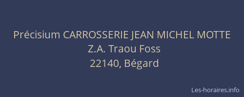 Pr&eacute;cisium CARROSSERIE JEAN MICHEL MOTTE