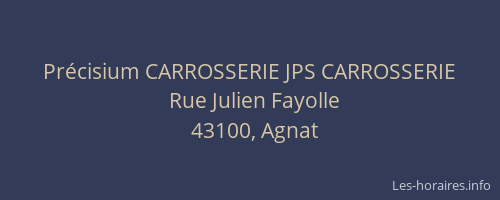 Pr&eacute;cisium CARROSSERIE JPS CARROSSERIE