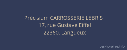 Pr&eacute;cisium CARROSSERIE LEBRIS