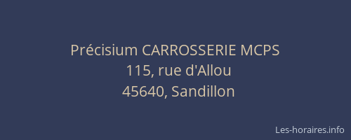 Pr&eacute;cisium CARROSSERIE MCPS