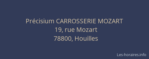 Pr&eacute;cisium CARROSSERIE MOZART