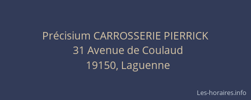 Pr&eacute;cisium CARROSSERIE PIERRICK
