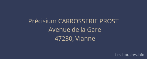 Pr&eacute;cisium CARROSSERIE PROST