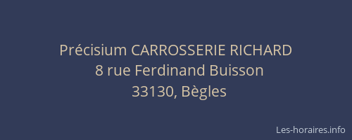Pr&eacute;cisium CARROSSERIE RICHARD