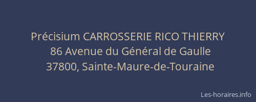Pr&eacute;cisium CARROSSERIE RICO THIERRY