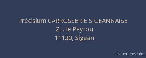Pr&eacute;cisium CARROSSERIE SIGEANNAISE