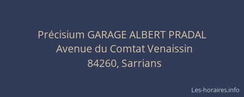 Pr&eacute;cisium GARAGE ALBERT PRADAL