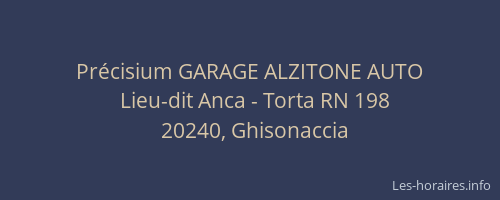 Pr&eacute;cisium GARAGE ALZITONE AUTO