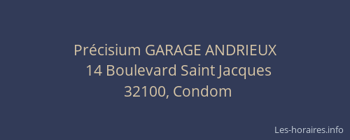 Pr&eacute;cisium GARAGE ANDRIEUX