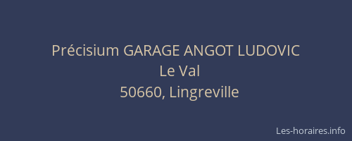 Pr&eacute;cisium GARAGE ANGOT LUDOVIC