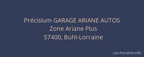 Pr&eacute;cisium GARAGE ARIANE AUTOS
