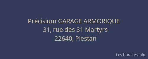 Pr&eacute;cisium GARAGE ARMORIQUE