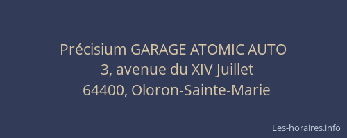 Pr&eacute;cisium GARAGE ATOMIC AUTO