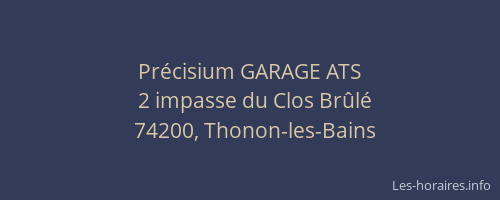 Pr&eacute;cisium GARAGE ATS