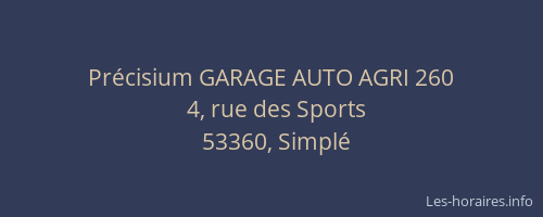Pr&eacute;cisium GARAGE AUTO AGRI 260
