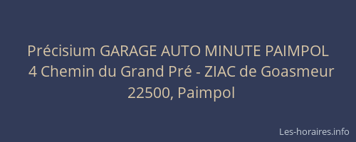 Précisium GARAGE AUTO MINUTE PAIMPOL