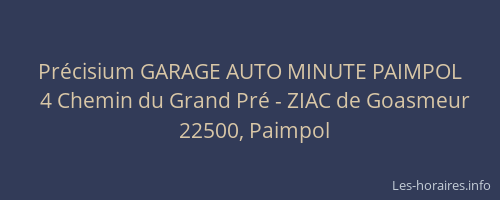 Pr&eacute;cisium GARAGE AUTO MINUTE PAIMPOL