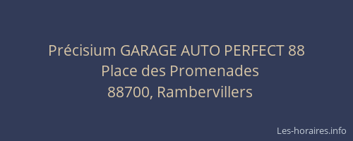 Pr&eacute;cisium GARAGE AUTO PERFECT 88