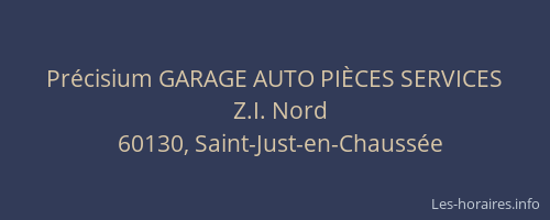 Pr&eacute;cisium GARAGE AUTO PI&Egrave;CES SERVICES