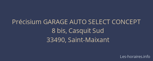 Précisium GARAGE AUTO SELECT CONCEPT