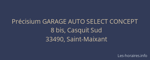 Pr&eacute;cisium GARAGE AUTO SELECT CONCEPT