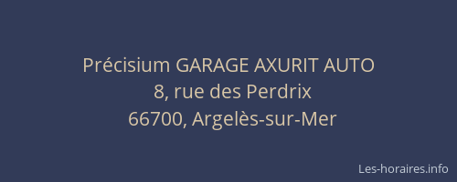Précisium GARAGE AXURIT AUTO