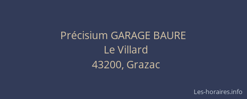Pr&eacute;cisium GARAGE BAURE