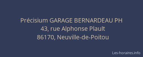 Pr&eacute;cisium GARAGE BERNARDEAU PH