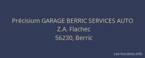 Précisium GARAGE BERRIC SERVICES AUTO