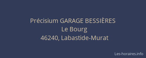 Pr&eacute;cisium GARAGE BESSI&Egrave;RES