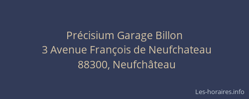 Pr&eacute;cisium Garage Billon