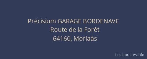Pr&eacute;cisium GARAGE BORDENAVE