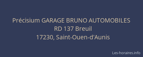 Pr&eacute;cisium GARAGE BRUNO AUTOMOBILES