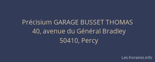Pr&eacute;cisium GARAGE BUSSET THOMAS