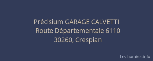 Précisium GARAGE CALVETTI