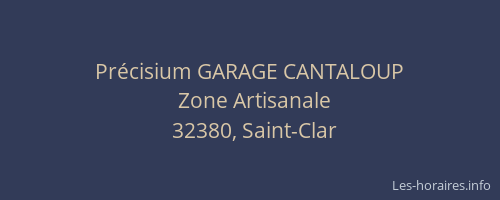 Pr&eacute;cisium GARAGE CANTALOUP