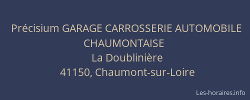 Pr&eacute;cisium GARAGE CARROSSERIE AUTOMOBILE CHAUMONTAISE