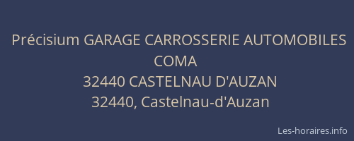Pr&eacute;cisium GARAGE CARROSSERIE AUTOMOBILES COMA