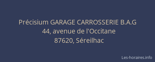 Précisium GARAGE CARROSSERIE B.A.G
