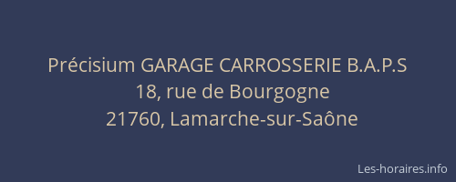 Précisium GARAGE CARROSSERIE B.A.P.S