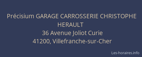 Pr&eacute;cisium GARAGE CARROSSERIE CHRISTOPHE HERAULT