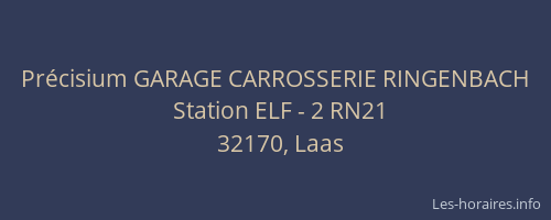 Pr&eacute;cisium GARAGE CARROSSERIE RINGENBACH