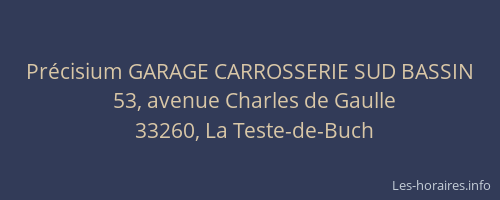 Pr&eacute;cisium GARAGE CARROSSERIE SUD BASSIN