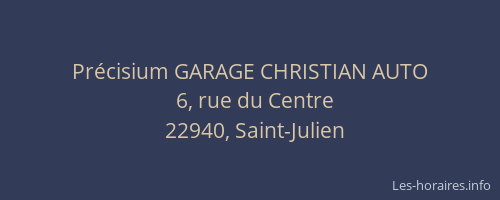 Précisium GARAGE CHRISTIAN AUTO