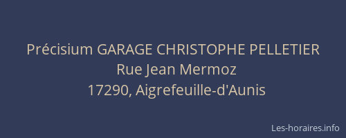 Pr&eacute;cisium GARAGE CHRISTOPHE PELLETIER