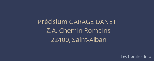 Pr&eacute;cisium GARAGE DANET