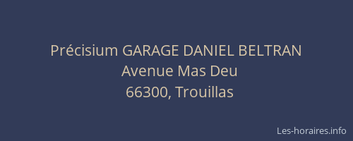 Pr&eacute;cisium GARAGE DANIEL BELTRAN