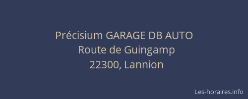 Précisium GARAGE DB AUTO